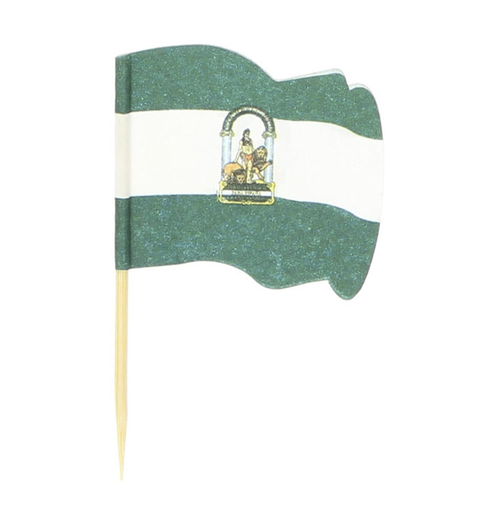 Wykałaczki z Flagami "Andalucía" 65mm (144 Sztuk) Wykałaczki z Flagami "Andalucía" 65mm (144 Sztuk)