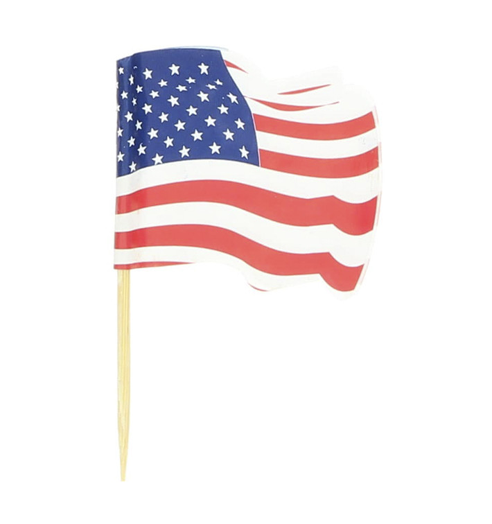Wykałaczki z Flagami "USA" 65mm (144 Sztuk) Wykałaczki z Flagami "USA" 65mm (144 Sztuk)
