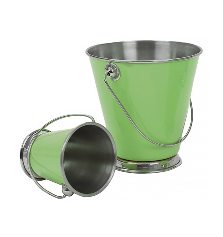 Wiaderko Snackholder do Lodu Stal Zielone Ø12x12cm (1 Sztuk) Wiaderko Snackholder do Lodu Stal Zielone Ø12x12cm (1 Sztuk)