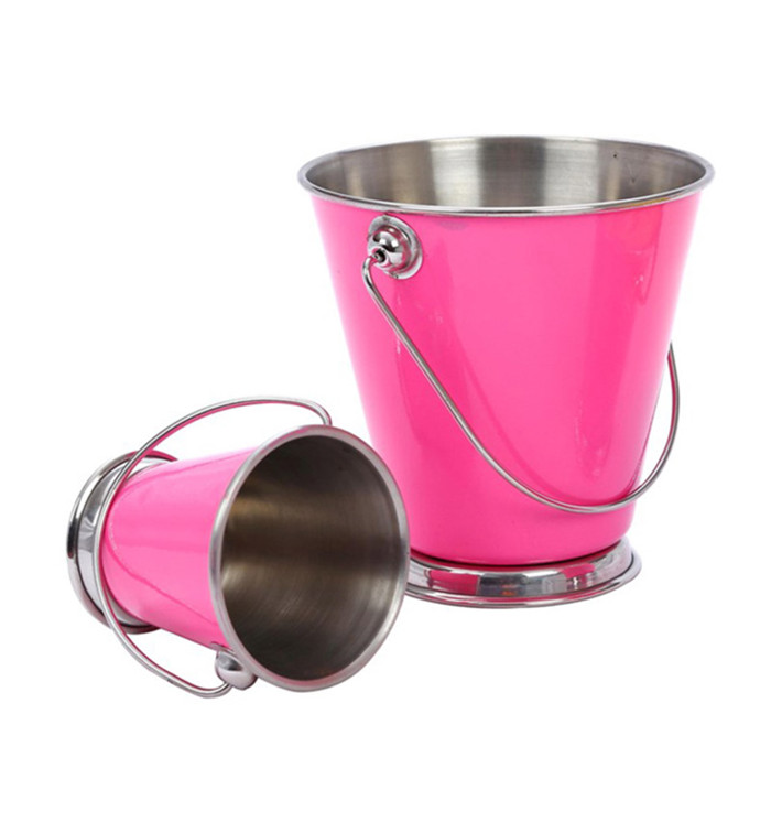 Wiaderko Snackholder do Lodu Stal Różowe Ø12x12cm (1 Sztuk) Wiaderko Snackholder do Lodu Stal Różowe Ø12x12cm (1 Sztuk)