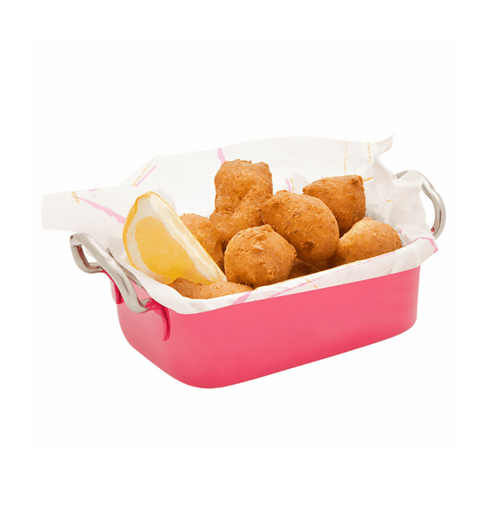 Kuweta Snackholder Stal Różowe 14,5x9,5cm (6 Sztuk)