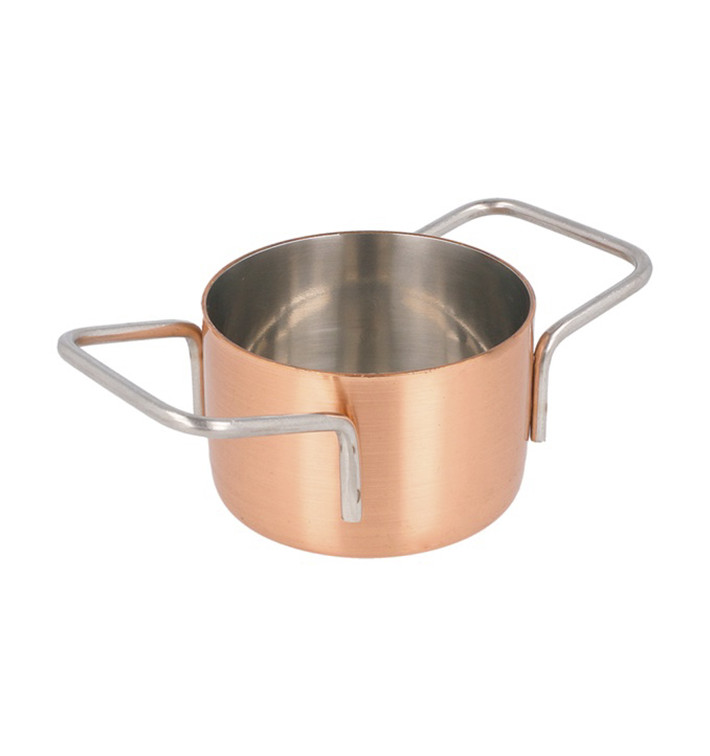 Mini Garnek Snackholder Stal Miedziane Ø7x4,5cm (1 Sztuk) Mini Garnek Snackholder Stal Miedziane Ø7x4,5cm (1 Sztuk)