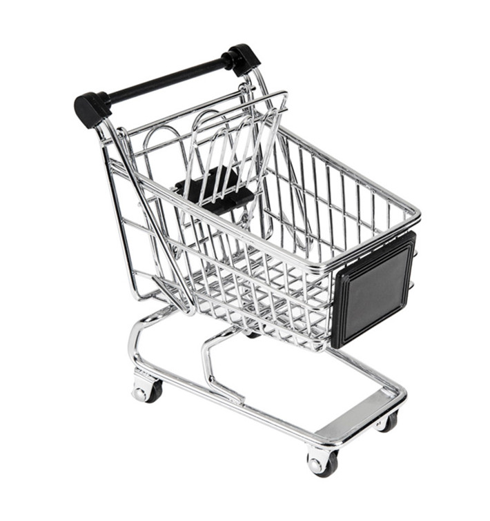 Mini Wózek Sklepowy Snackholder Metalowy 13x13,5x9,5cm (6 Sztuk) Mini Wózek Sklepowy Snackholder Metalowy 13x13,5x9,5cm (6 Sztuk)