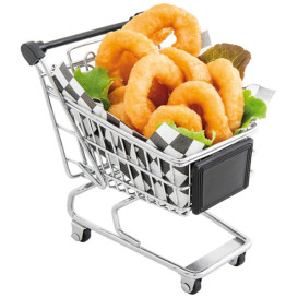 Mini Wózek Sklepowy Snackholder Metalowy 13x13,5x9,5cm (6 Sztuk)