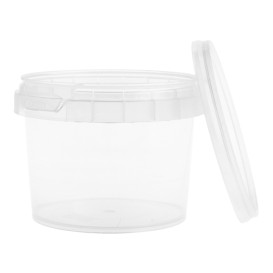 Pojemniki Plastikowe z Pokrywką z Plombą 120ml Ø6,9cm (25 Sztuk)