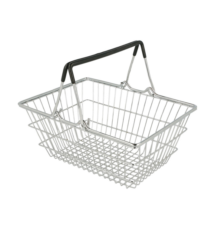 Mini Koszyk Sklepowy Snackholder Stal 18,5x13,5x9cm (1 Sztuk) Mini Koszyk Sklepowy Snackholder Stal 18,5x13,5x9cm (1 Sztuk)