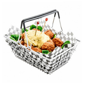 Mini Koszyk Sklepowy Snackholder Stal 18,5x13,5x9cm (1 Sztuk)