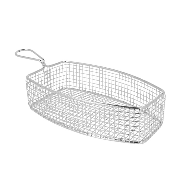 Mini Frytkownice Snackholder Stal 23x13x6cm (1 Sztuk) Mini Frytkownice Snackholder Stal 23x13x6cm (1 Sztuk)