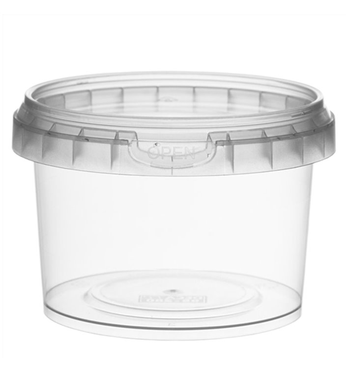 Pojemniki Plastikowe z Pokrywką z Plombą 280 ml Ø9,5 (475 Sztuk) Pojemniki Plastikowe z Pokrywką z Plombą 280 ml Ø9,5 (475 Sztuk)