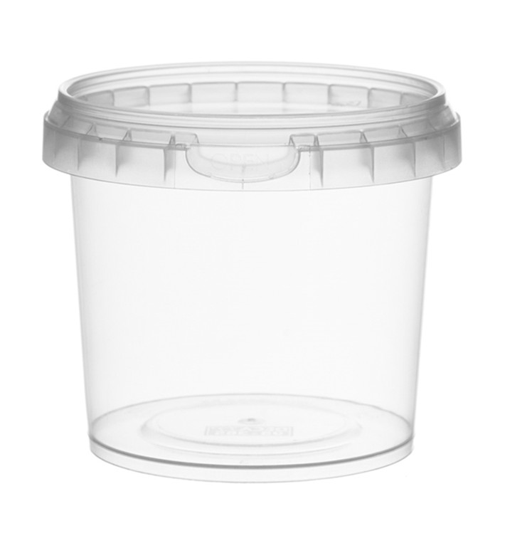 Pojemniki Plastikowe z Pokrywką z Plombą 365 ml Ø9,5 (24 Sztuk) Pojemniki Plastikowe z Pokrywką z Plombą 365 ml Ø9,5 (24 Sztuk)