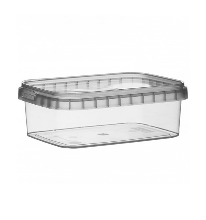 Pojemniki Plastikowe i Pokrywka z Plombą 280ml 120x88mm (384 Sztuk) Pojemniki Plastikowe i Pokrywka z Plombą 280ml 120x88mm (384 Sztuk)