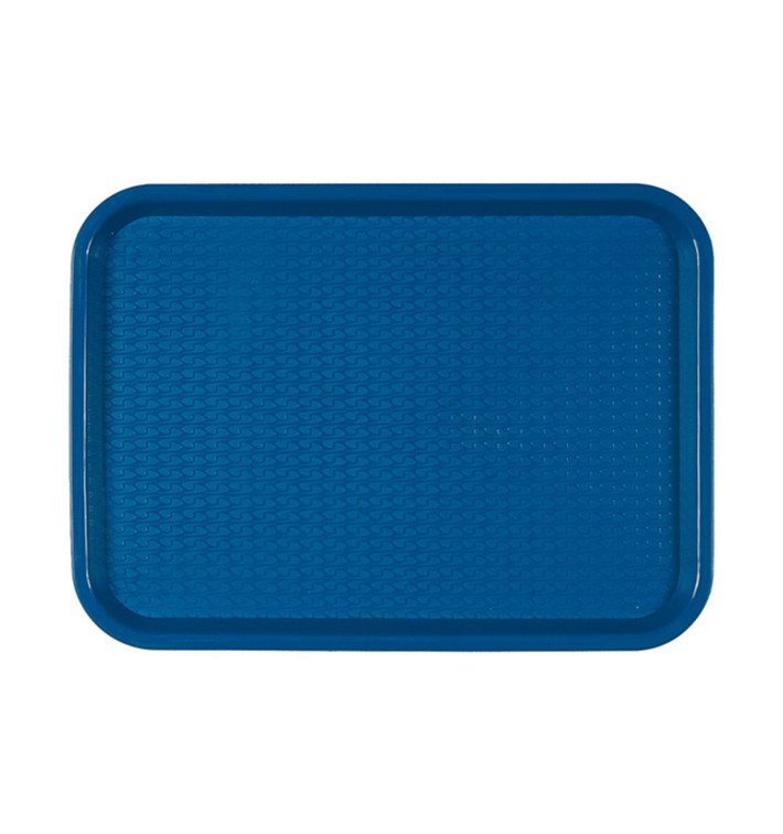 Tacki Plastikowe Fast Food Niebieski 27,5x35,5cm (1 Sztuk) Tacki Plastikowe Fast Food Niebieski 27,5x35,5cm (1 Sztuk)