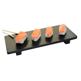 Tacki Finger Food Bambusowe - Opakowanie na wynos Czarni na Sushi 50x23x2,5cm (10 Sztuk)