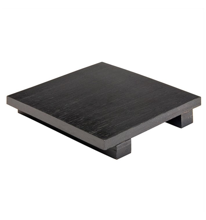 Tacki Finger Food Bambusowe - Opakowanie na wynos Czarni na Sushi 15x15x2,5cm (1 Sztuk) Tacki Finger Food Bambusowe - Opakowanie na wynos Czarni na Sushi 15x15x2,5cm (1 Sztuk)