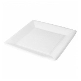 Talerz Papierowe Biocated Białe Kwadratowi 23cm (400 Sztuk)
