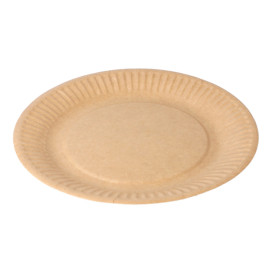 Talerz Papierowe Biocated Naturalne Reliefowe Ø18cm (20 Sztuk)