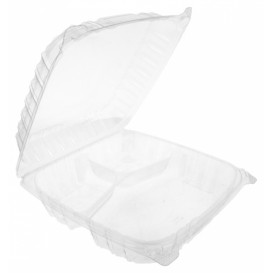 Miski z Pokrywką na Zawiasie OPS 3 C. "Clear Seal" 4070ml (200 Sztuk)