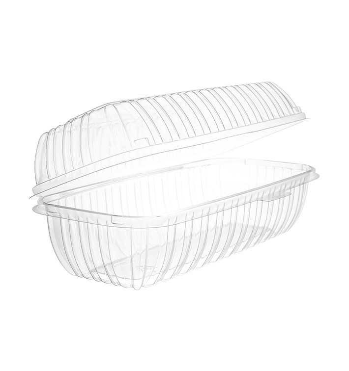 Miski z Pokrywką na Zawiasie OPS "Clear Seal" 290ml (100 Sztuk) Miski z Pokrywką na Zawiasie OPS "Clear Seal" 290ml (100 Sztuk)