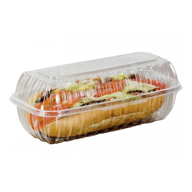 Miski z Pokrywką na Zawiasie OPS "Clear Seal" 290ml (100 Sztuk)