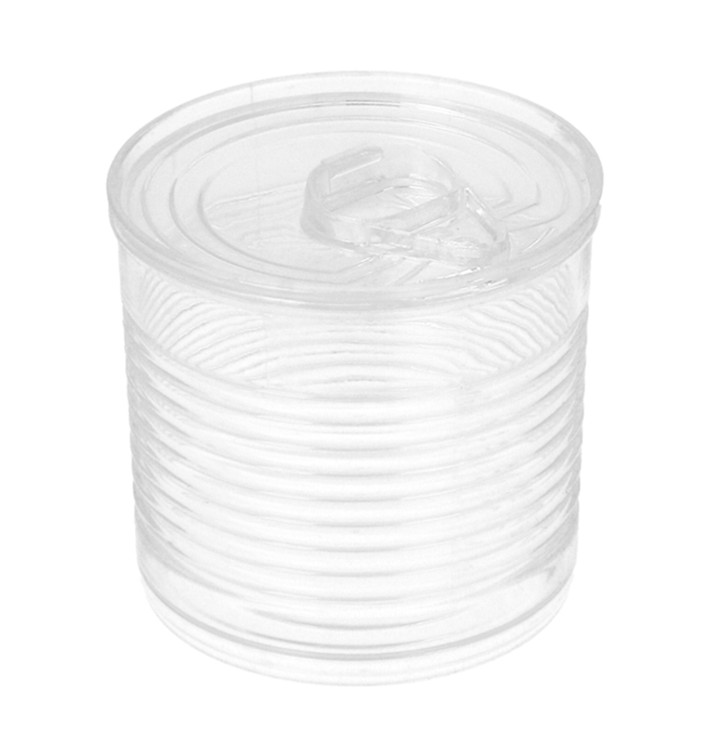 Tasting Plastic Tin Can PS Clear 60ml Ø5,1x4,8cm (200 Units)