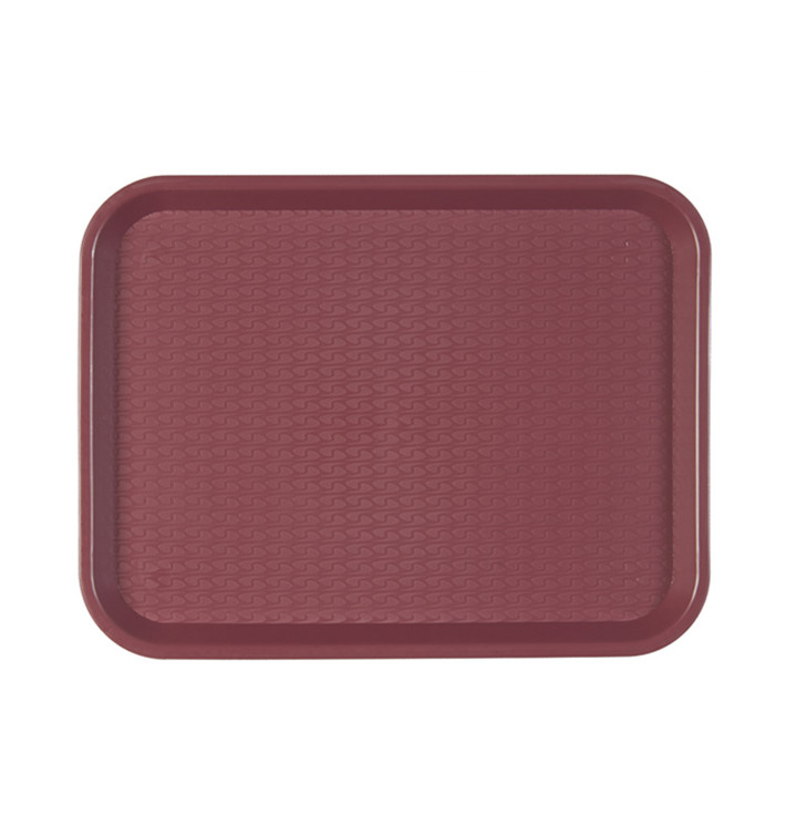 Tacki Plastikowe Fast Food Bordeaux 27,5x35,5cm (1 Sztuk) Tacki Plastikowe Fast Food Bordeaux 27,5x35,5cm (1 Sztuk)