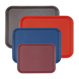 Tacki Plastikowe Fast Food Bordeaux 35,5x45,3cm (12 Sztuk)
