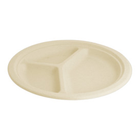 Talerz Trzciny Cukrowej 3C Naturalne Ø260mm (50 Sztuk)
