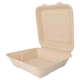 Opakowania MenuBox Trzciny Cukrowej 225x225x75mm (50 Sztuk)