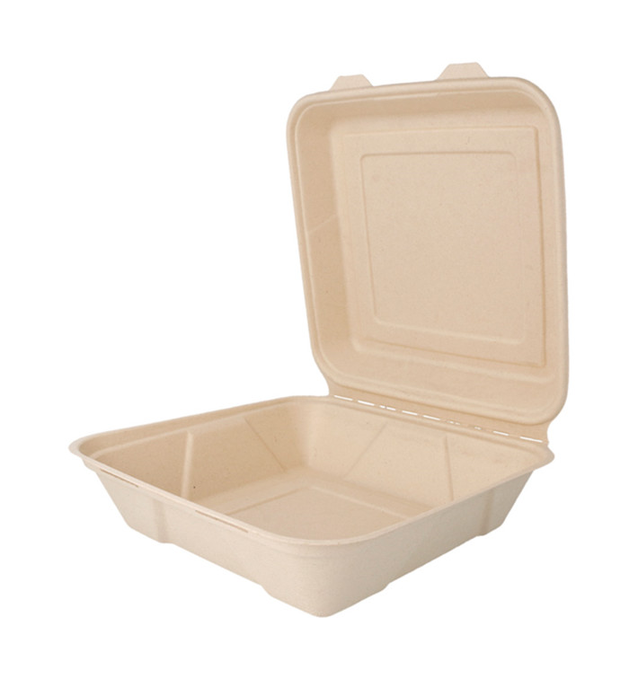 Opakowania MenuBox Trzciny Cukrowej 225x225x75mm (50 Sztuk) Opakowania MenuBox Trzciny Cukrowej 225x225x75mm (50 Sztuk)