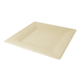 Talerz Kwadratowi Trzciny Cukrowej Naturalne 262x262mm (50 Sztuk)