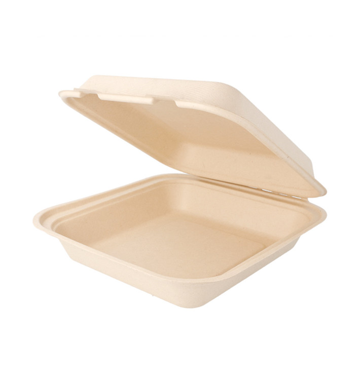 Opakowania MenuBox Trzciny Cukrowej Naturalne 20x20x7,5cm (250 Sztuk) Opakowania MenuBox Trzciny Cukrowej Naturalne 20x20x7,5cm (250 Sztuk)