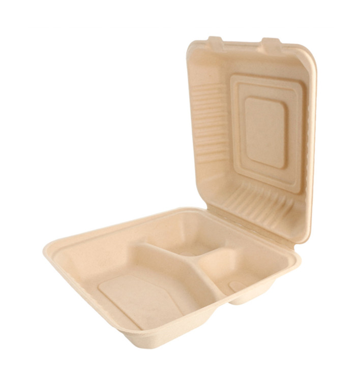 Opakowania MenuBox Trzciny Cukrowej 3C Naturalne 20x20x7,5cm (50 Sztuk) Opakowania MenuBox Trzciny Cukrowej 3C Naturalne 20x20x7,5cm (50 Sztuk)