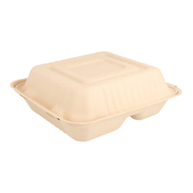 Opakowania MenuBox Trzciny Cukrowej 3C Naturalne 20x20x7,5cm (200 Sztuk)