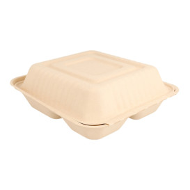 Opakowania MenuBox Trzciny Cukrowej 3C Naturalne 20x20x7,5cm (200 Sztuk)