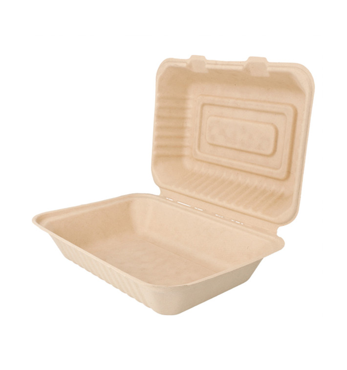 Opakowania MenuBox Trzciny Cukrowej Naturalne 225x165x64mm (50 Sztuk) Opakowania MenuBox Trzciny Cukrowej Naturalne 225x165x64mm (50 Sztuk)