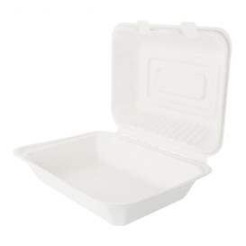 Opakowania MenuBox Trzciny Cukrowej Białe 225x165x64mm (50 Sztuk)