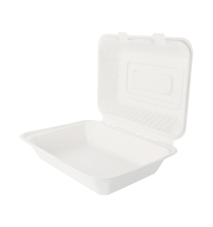 Opakowania MenuBox Trzciny Cukrowej Białe 225x165x64mm (50 Sztuk) Opakowania MenuBox Trzciny Cukrowej Białe 225x165x64mm (50 Sztuk)