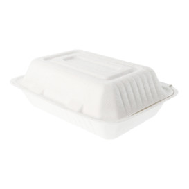 Opakowania MenuBox Trzciny Cukrowej Białe 225x165x64mm (50 Sztuk)