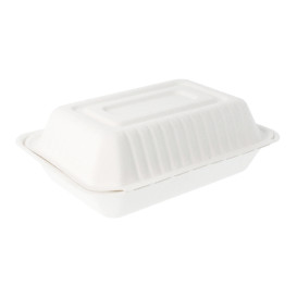 Opakowania MenuBox Trzciny Cukrowej Białe 225x165x64mm (50 Sztuk)