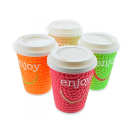 Kubki Papierowe 9 Oz/270ml "Enjoy" Ø8,0cm (30 Sztuk)