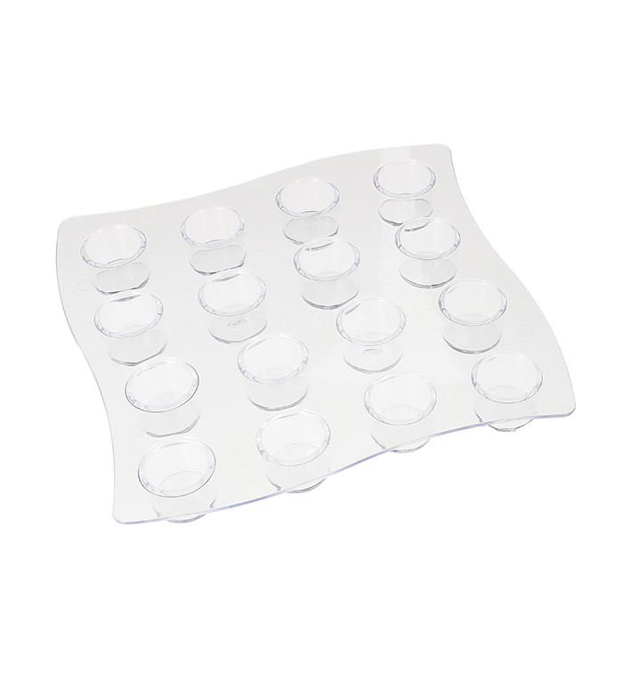 Stojak 16 Kubki Przezroczyste 15,5x15,5x1,6cm (2 Sztuk) Stojak 16 Kubki Przezroczyste 15,5x15,5x1,6cm (2 Sztuk)