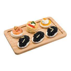 Tacki Finger Food Bambusowe - Opakowanie na wynos Koktajl 20,5x12,5x1cm (10 Sztuk)