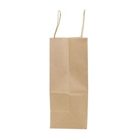 Torby Papierowe Kraft z Płaską Rączką 80g/m² 22+10x28cm (50 Sztuk)