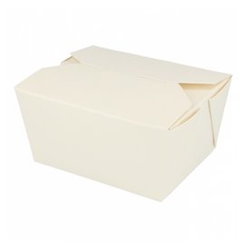 Pudełka na Wynos Kartonowe Amerykanin Białe 11,3x9x6,4cm 780ml (50 Sztuk)