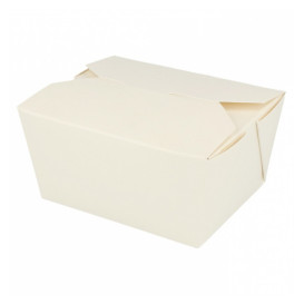 Pudełka na Wynos Kartonowe Amerykanin Białe 11,3x9x6,4cm 780ml (50 Sztuk)