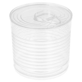 Tasting Plastic Tin Can PS Clear 220ml Ø7,4x7cm (100 Units)