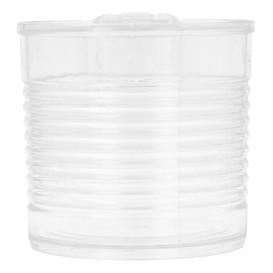 Tasting Plastic Tin Can PS Clear 220ml Ø7,4x7cm (100 Units)