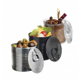 Tasting Plastic Tin Can PS Clear 220ml Ø7,4x7cm (20 Units) 
