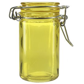 Glass Jar Snackholder Airtight Yellow 70ml Ø4,5x8cm (8 Units) 