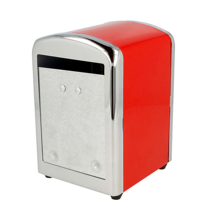 Dozownik Mini Serwis Stal Czerwerne 10,5x9,7x14cm (12 Sztuk) Dozownik Mini Serwis Stal Czerwerne 10,5x9,7x14cm (12 Sztuk)